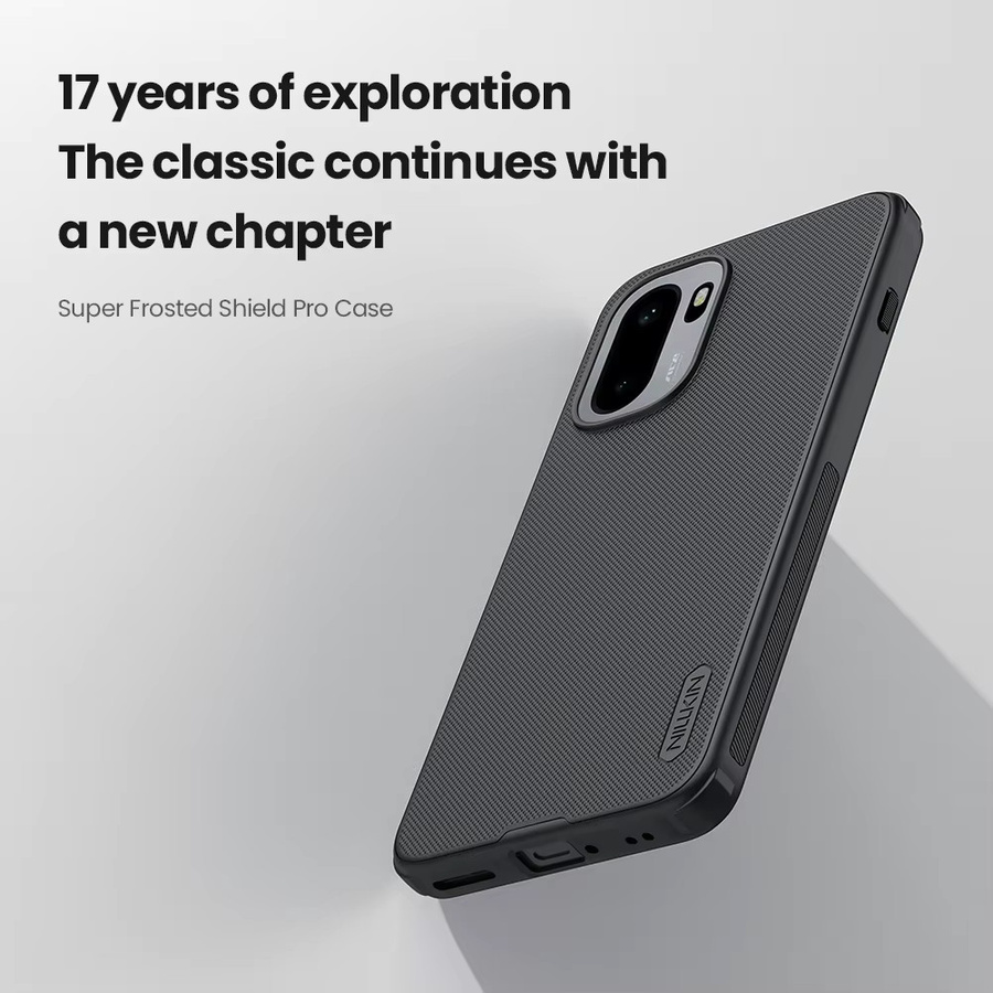 Nillkin Super Frosted Shield Pro Handyhülle für OnePlus 15R ACE 6 ACE 6T in Schwarz und Transparent, stoßfeste Rückseite aus PC und TPU mit Anti-Fingerabdruck-Schutz - Bild 2