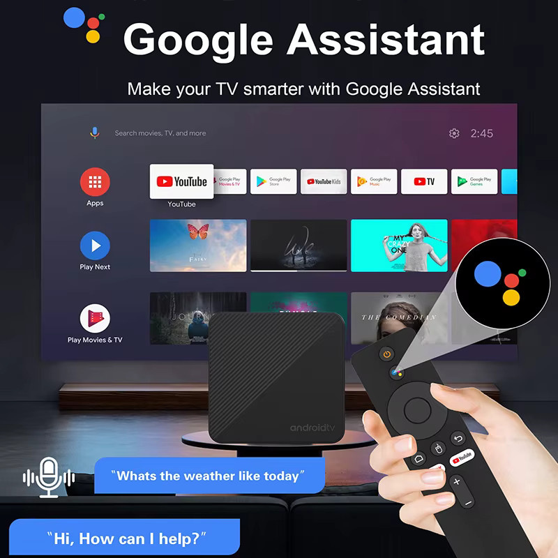 Android 16.0 Smart TV Box Media Streamer mit Rockchip RK3518, 8K Auflösung, WiFi6, 4GB RAM und 32GB/64GB Speicher, Schwarz - Bild 2
