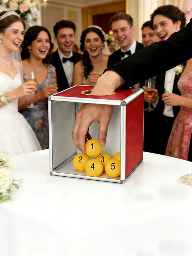 Rote Glücksbox aus Kunststoff für Partys und Spendenaktionen, 20 cm - Bild 6