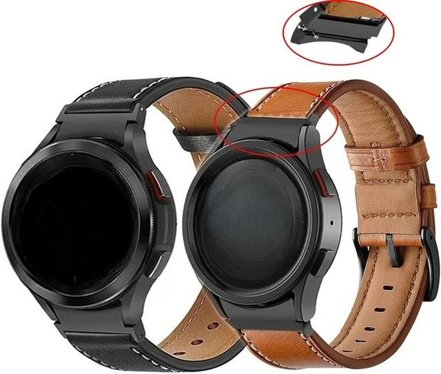 QCTOG Uhrenarmband Leder, Samsung Galaxy Watch, Unisex - Bild 1