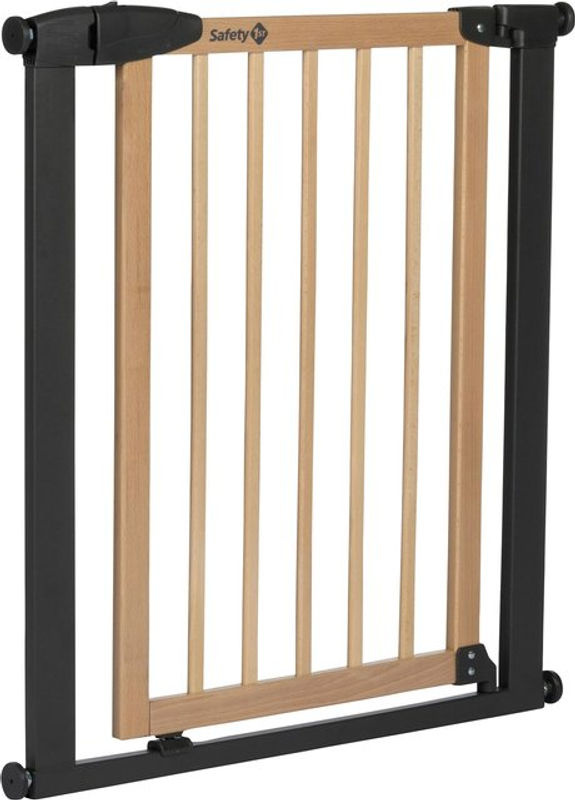 Safety 1st Tür- und Treppenschutzgitter Simply Close aus Holz und Metall in Grau, ohne Bohren erweiterbar - Bild 4