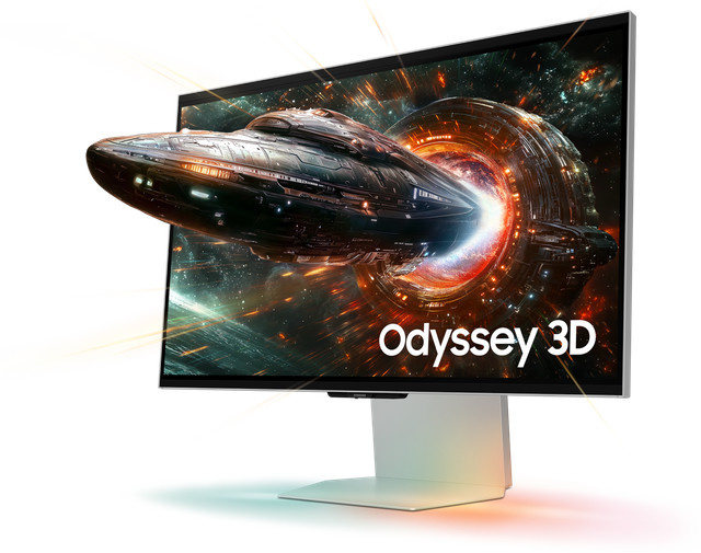 Samsung Odyssey 3D G90XF Gaming Monitor 27 Zoll 4K UHD 165 Hz 1 ms IPS Silber - Bild 3