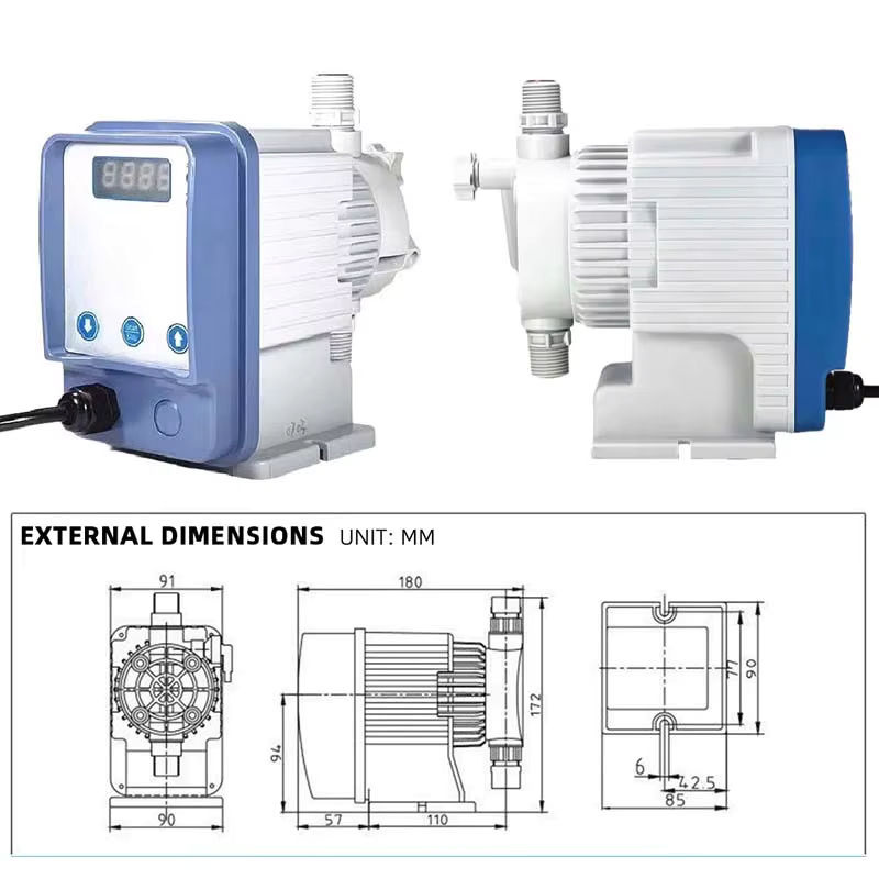 Elektromagnetische Membran-Dosierpumpe für Wasseraufbereitung und chemische Dosierung von 1-20 l/h - Bild 3