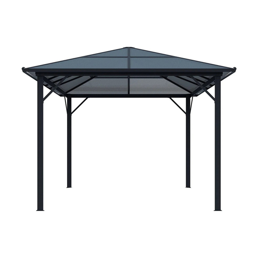 Vente-unique Pergola Radela aus Aluminium in Anthrazitgrau, Breite: 398 cm - Bild 2
