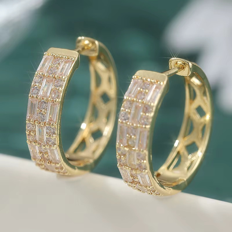YoYo Creolen, Gold, Zirkonia, Damen - Bild 2