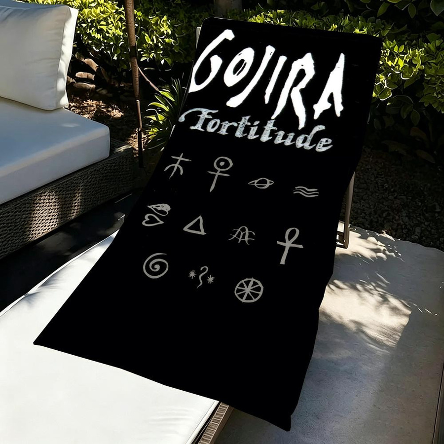 Gojira Roadrunner Records Mikrofaser Strandhandtuch, schnelltrocknend und sandfrei, schwarz, Breite: 60 cm, Höhe: 35 cm - Bild 5