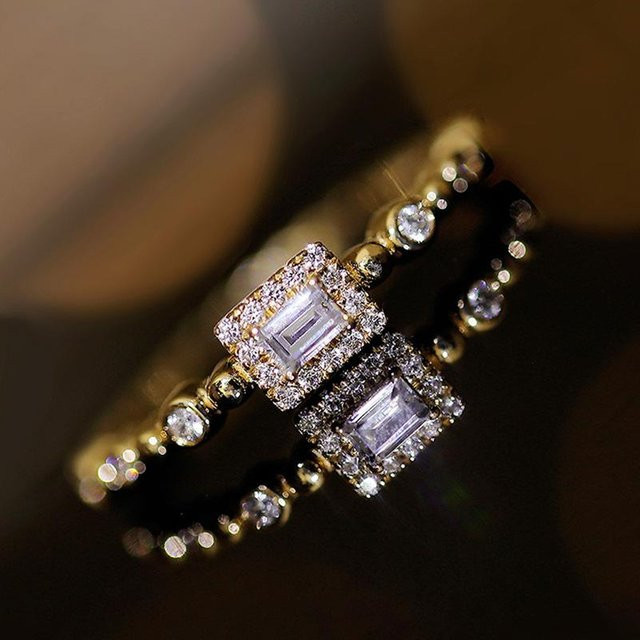 Huitan Ring, Kupfer, Goldfarben, Zirkonia, Damen - Bild 1
