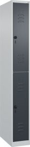 C+P Doppelstock-Spind Classic PLUS mit 1 Abteil, Grau/Anthrazit, H x B x T: 185 x 25 x 50 cm - Bild 1