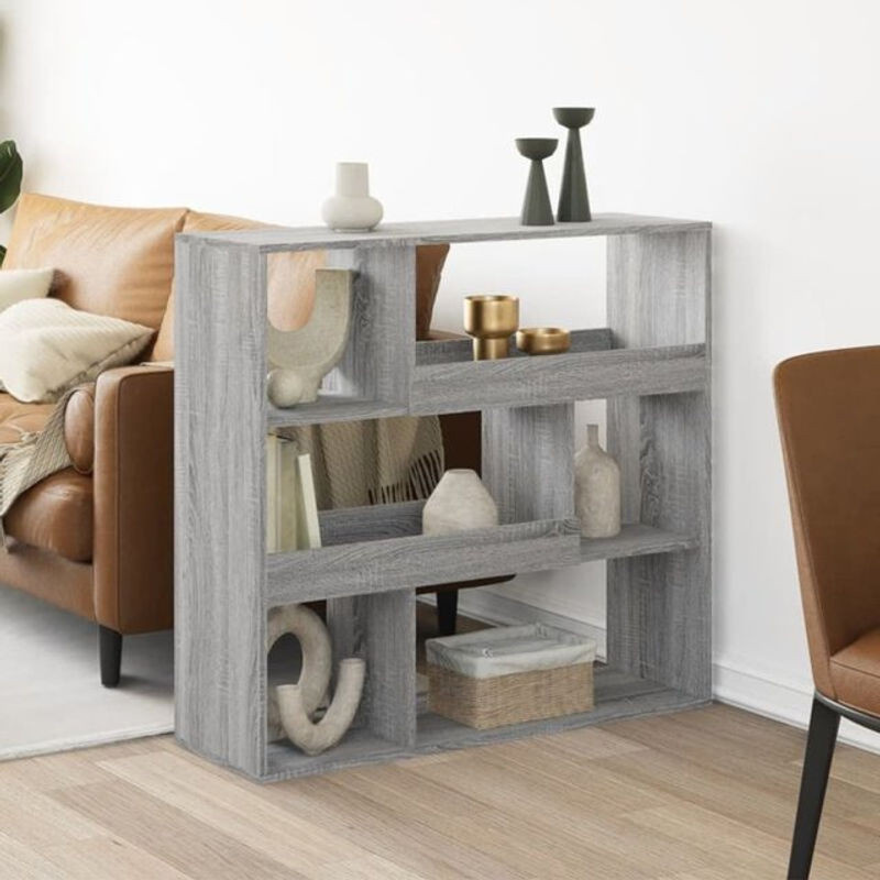 Vidaxl Raumteiler Grau aus Holzwerkstoff, freistehend, B/T/H: 100 x 33 x 94,5 cm - Bild 1