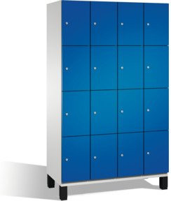 C+P Fächerschrank Cambio auf Füßen mit 16 Fächern, Korpus Lichtgrau und Front Enzianblau, H x B x T: 198,0 x 120,0 x 52,5 cm - Bild 1