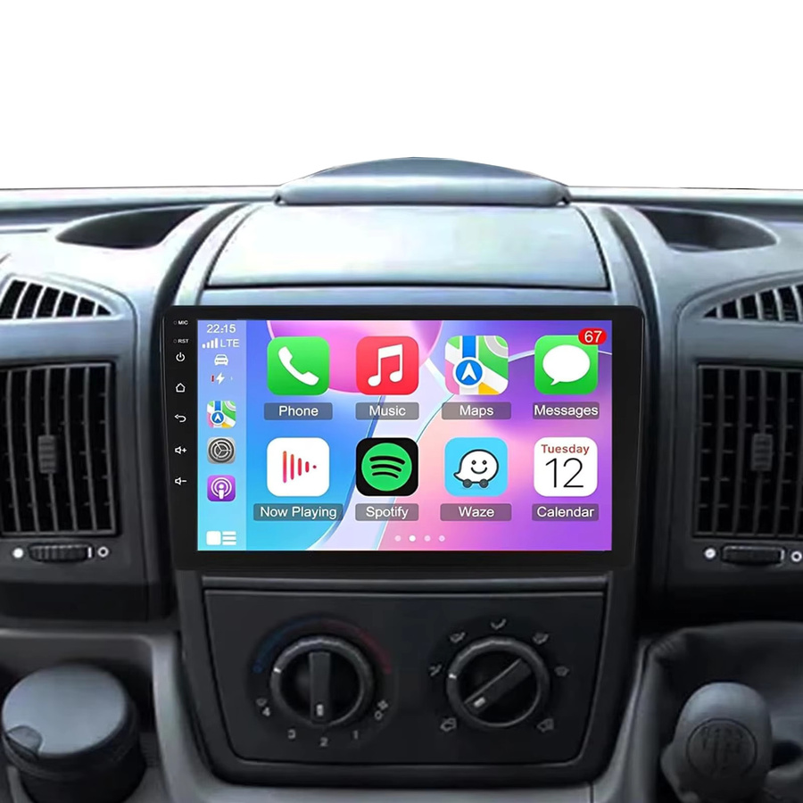 MOPECT Android 15 Autoradio mit kabellosem CarPlay und Android Auto für Fiat Ducato, Peugeot Boxer und Citroen Jumper (2006-2022), Schwarz - Bild 5