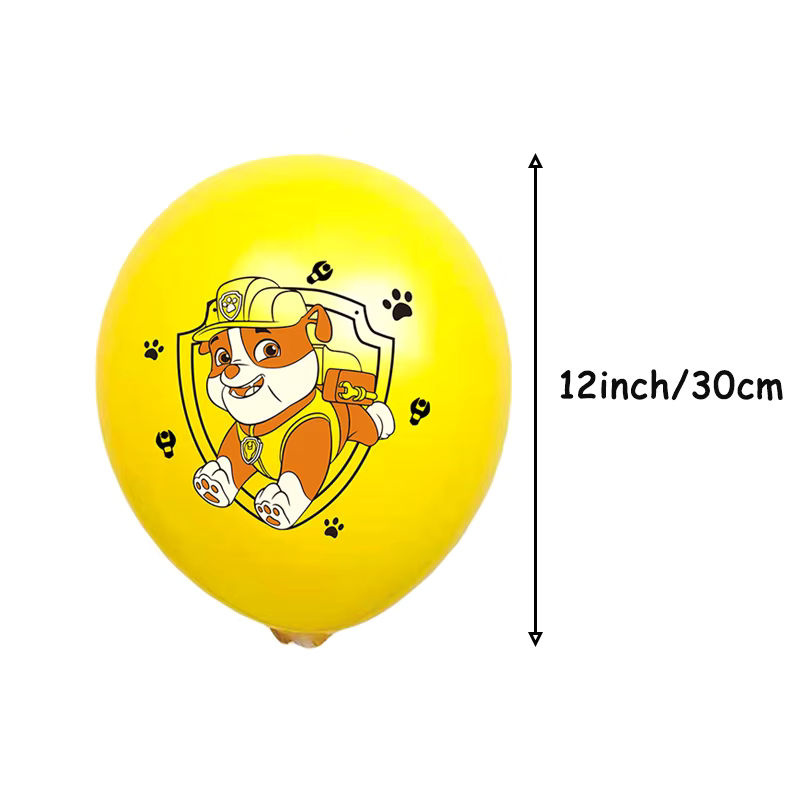 10er Set Paw Patrol Cartoon Latex Ballons in Mehrfarbig für Kinder Geburtstagsdekoration - Bild 4