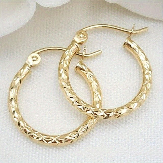 YoYo Creolen, vergoldet, Gold, Damen, Vintage - Bild 1