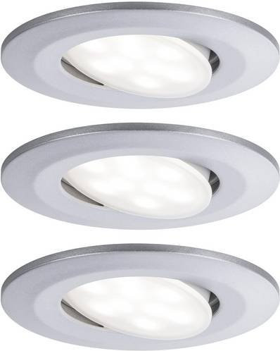 Paulmann Calla LED-Bad-Einbauleuchte 3er Set, rund, Chrom matt, 18W, IP65, 4000K - Bild 1