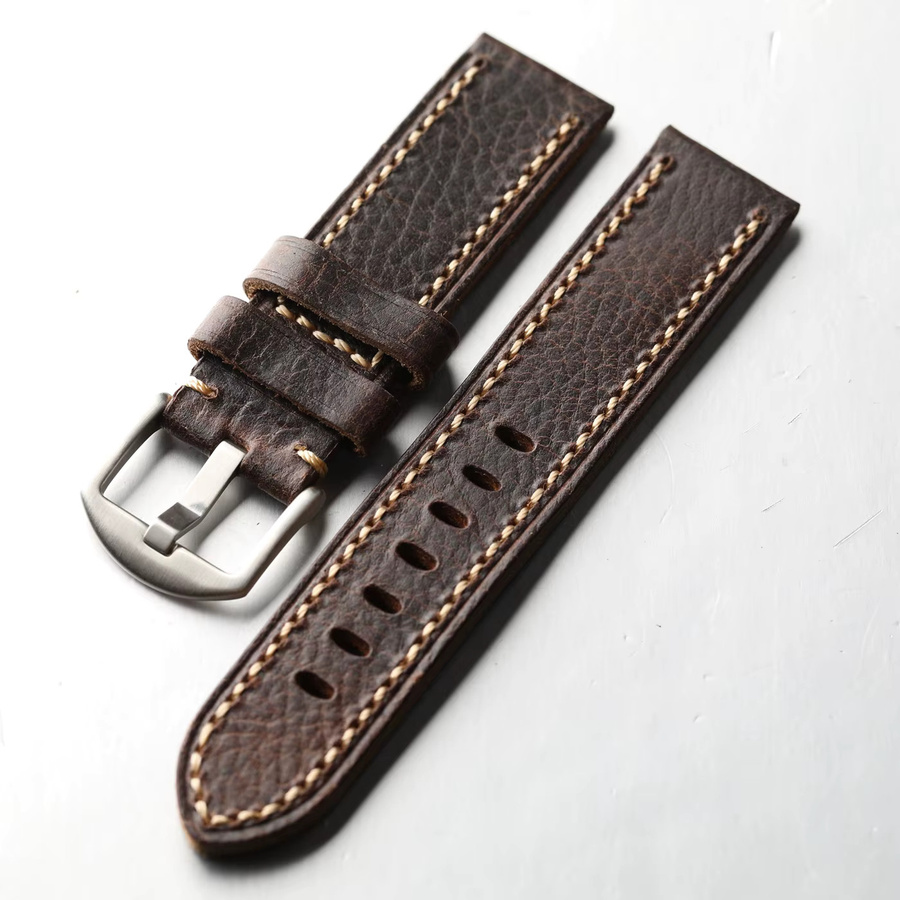 Raystray Uhrenarmband Leder, braun, Herren - Bild 3