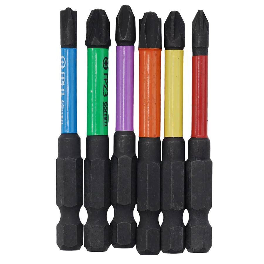 Vibratite 6er-Set magnetische Spezial-Schlitzschraubendreher 65 mm für Elektriker, Multicolour - Bild 3