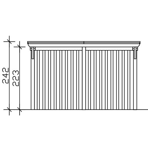 SKANHOLZ Carport Emsland aus Fichte mit EPDM-Flachdach und Abstellraum, Anthrazit, B: 402 cm, T: 846 cm - Bild 2