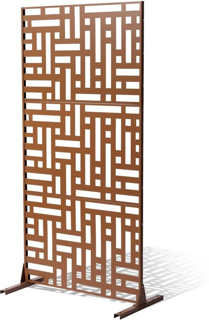 Buying Solutions, MB Metall Sichtschutz Paravent Braun für Outdoor B/H/T: 47 x 193 x 50,8 cm - Bild 1