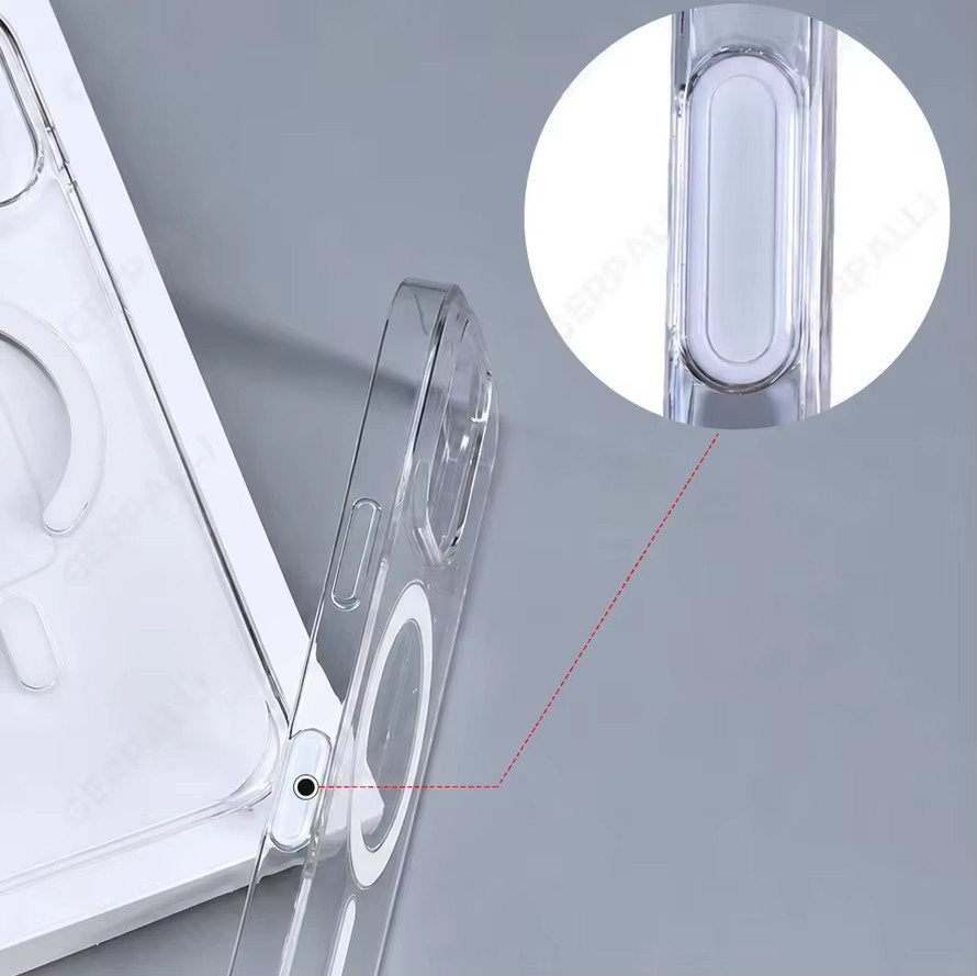GERPALLI Magnetische Klarsichthülle für iPhone 18 17 Pro Max 16 15 14 13 mit MagSafe und Kamera-Steuerungstaste, Transparent, Stoßfest mit weichen Kanten und harter Rückseite - Bild 2