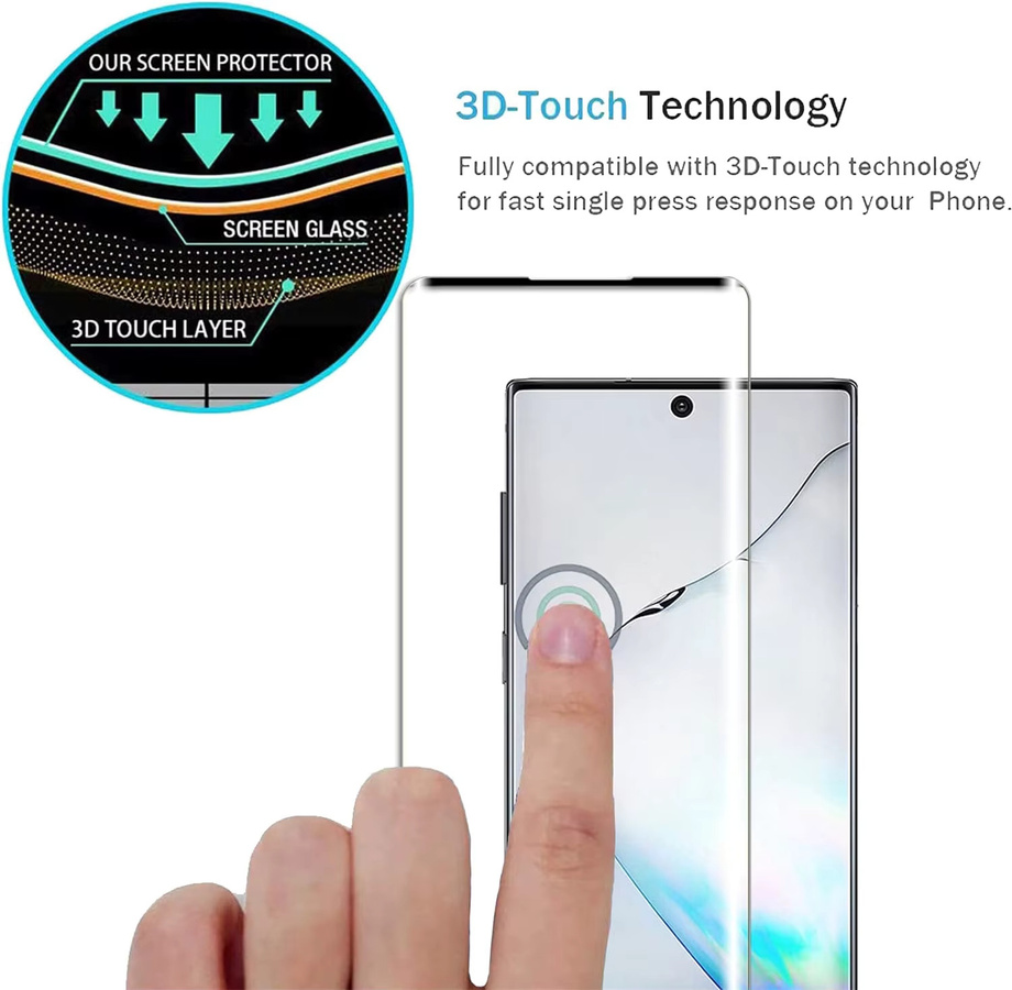 Samsung Galaxy Note10 Displayschutzfolie aus gehärtetem Glas, 9H, transparent - Bild 4