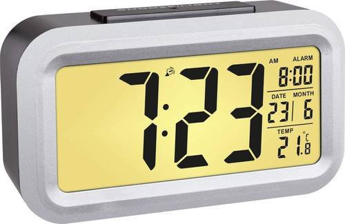 TFA Dostmann Funk Wecker, Schwarz, Silber, Unisex - Bild 1