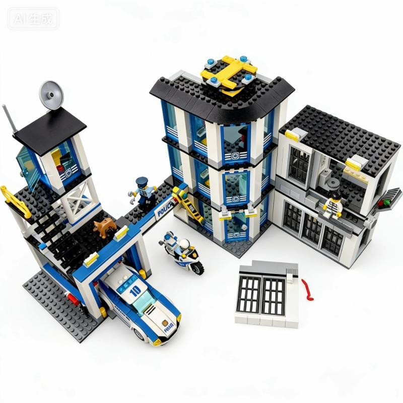 Linyi toy Polizei Hauptquartier Gebäude Set - Bild 2