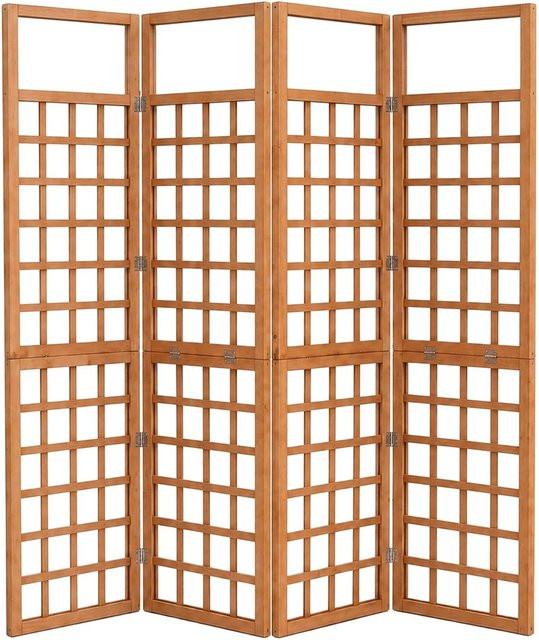Relaxdays Rankgitter Sichtschutz aus Tannenholz in Braun, klappbar, B/H/T: 161 x 180 x 2 cm - Bild 1