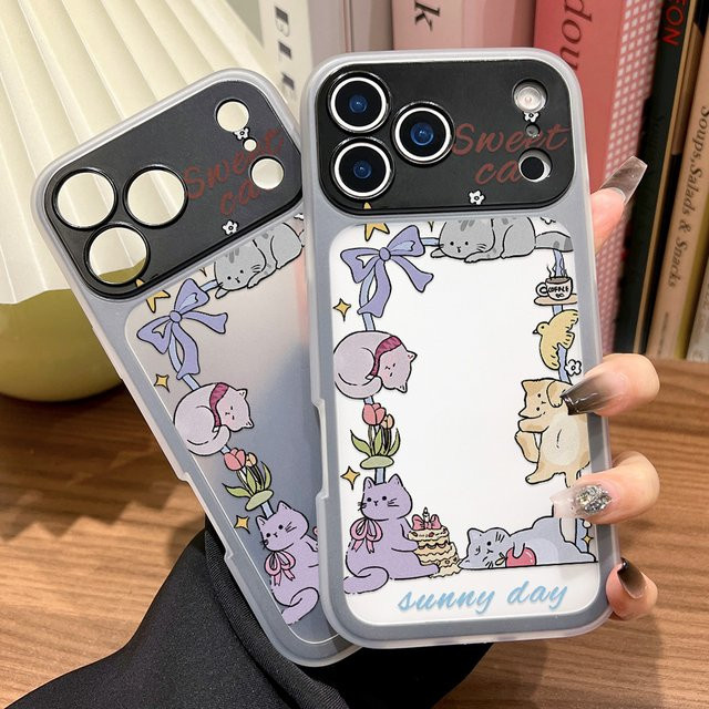 Jelly Instantly 2-in-1 Handyhülle mit niedlicher Cartoon-Katze für Apple iPhone 16 Pro Max, 17 Pro Max, 15, 14 Pro Max, 13 in Multicolour - Bild 1