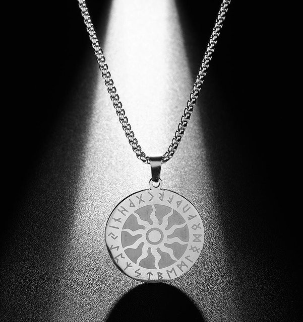 Wucifang Jewelry Anhänger Halskette, Edelstahl, Silber, Unisex - Bild 1