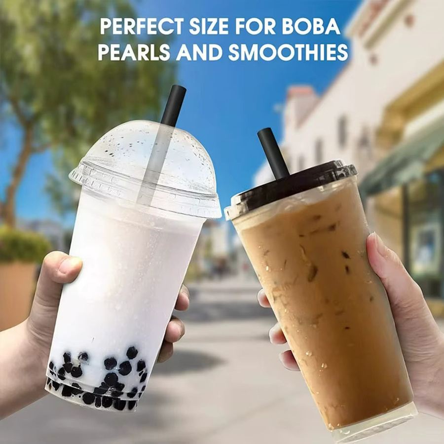 ZOMASOU Trinkhalme für Milchshakes und Bubble Tea in Schwarz und Blau - Bild 2