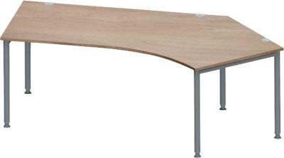 Schäfer Shop Genius Winkelschreibtisch MODENA FLEX 135 Grad mit Ansatz rechts in Eiche und Anthrazit - Bild 1