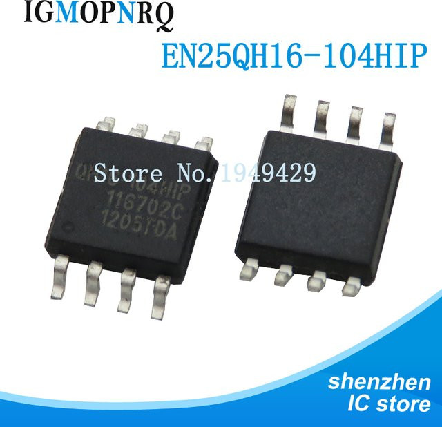 10 Stück Macronix MX25L1606EM2I-12G Flash-Speicher Chip in Schwarz, SOP-8 Gehäuse - Bild 1