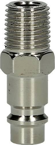KS Tools Druckluft-Stecknippel aus Stahl in Silber mit 1/4 Zoll Außengewinde - Bild 1