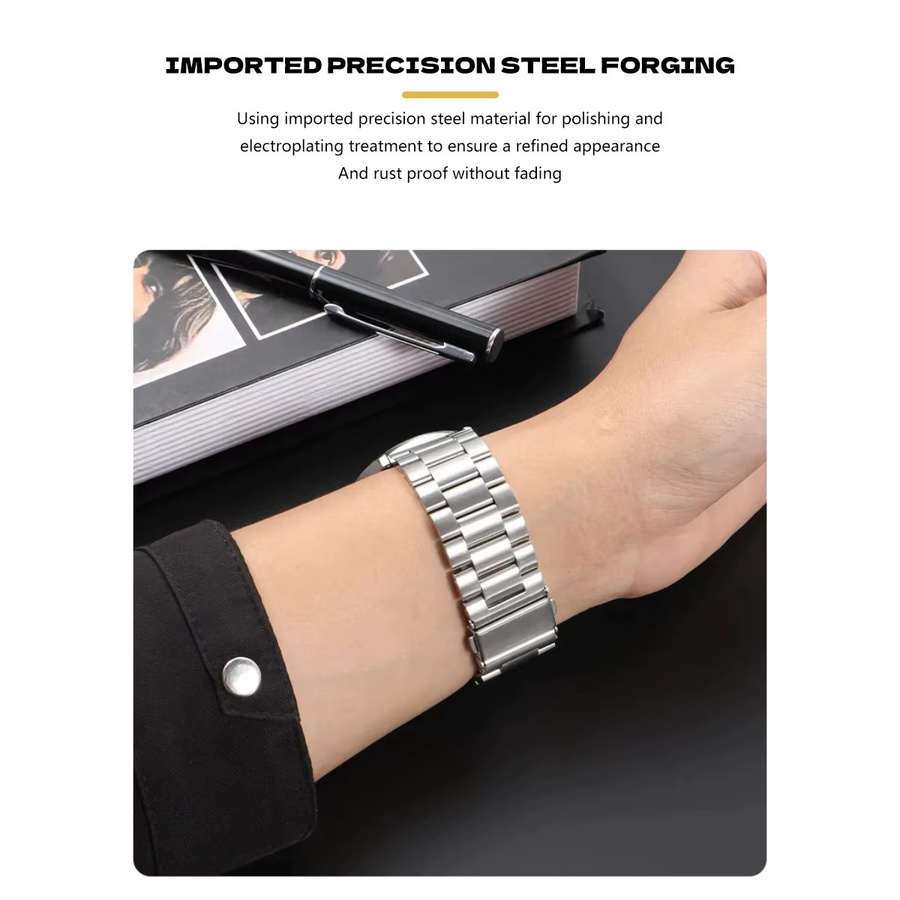 CHIICSMART Uhrenarmband Edelstahl, Silber, Unisex - Bild 5