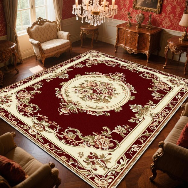 Karpetti Persischer Teppich in Rot mit floralem Orient-Design, rutschfest und waschbar, B/T: 200 x 300 cm - Bild 1