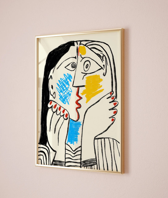 Picasso The Kiss Kunstdruck als Wandkunst-Dekor in Multicolor - Bild 1