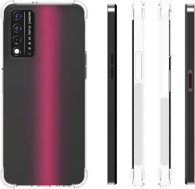 EUCAGR Silikon Schutzhülle mit Airbag-Funktion für T-Mobile Revvl V Plus 5G, Transparent - Bild 1