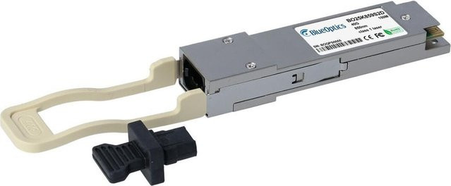 BlueOptics QSFP Transceiver für Multimode 40 Gigabit Highspeed Datenübertragungen, kompatibel mit Transition Networks TN-QSFP-40G-SR-BD, Farbe: Silber - Bild 1
