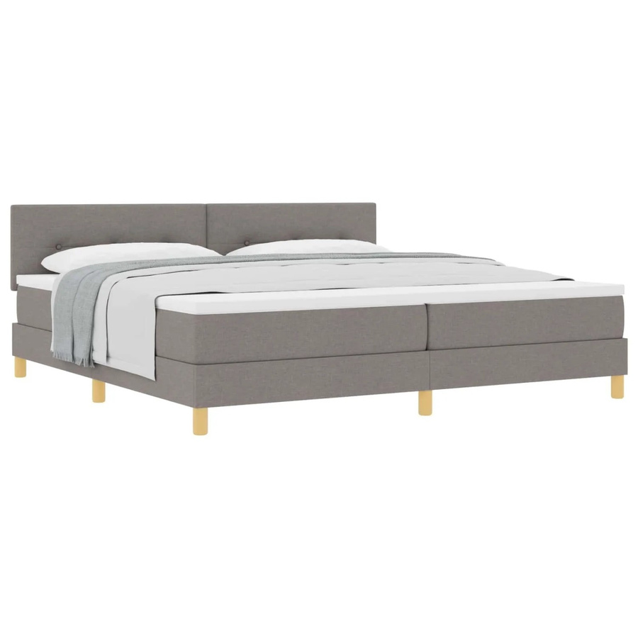 vidaXL Boxspringbett mit Matratze Hybrid-Design in Taupe, B/T: 200 x 200 cm - Bild 2