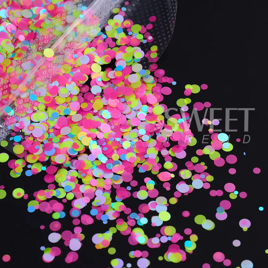 SWEET TREND Nagel Charms, Runde Pailletten, Holographisch, Glänzend - Bild 4