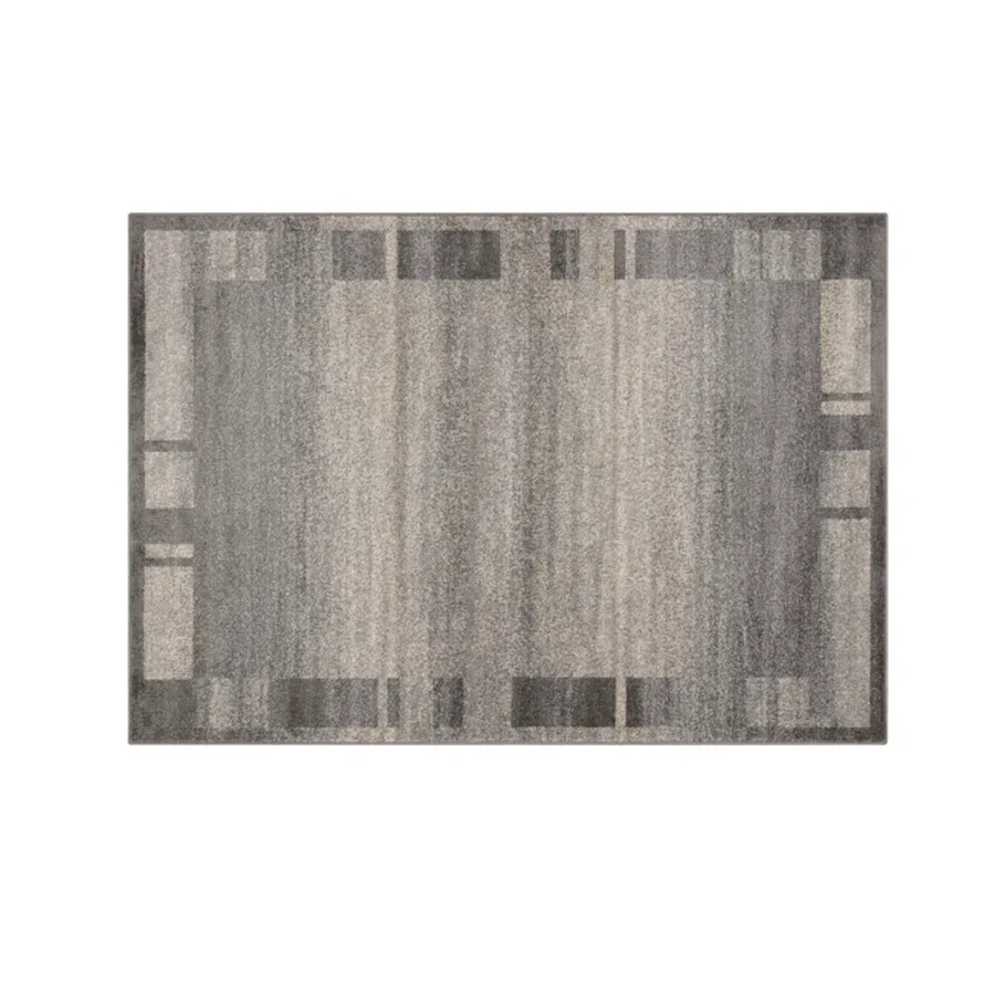 Moderner Kurzflor Teppich Peyer Syntex Ylva in Grau mit Bordüren-Design B/T: 80 x 150 cm - Bild 2