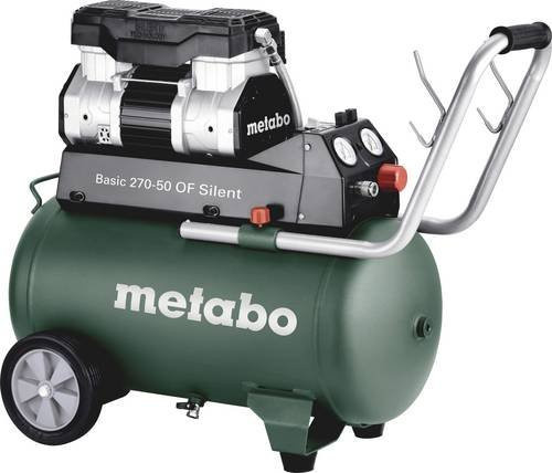 Metabo Druckluft-Kompressor Basic 270-50 OF Silent in Grün/Schwarz mit 50 l Fassungsvermögen - Bild 1