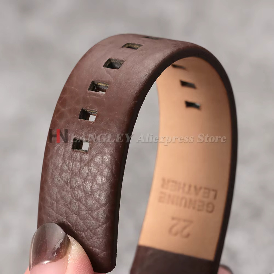 Uhrenarmband Rindsleder, Schwarz, Unisex - Bild 2