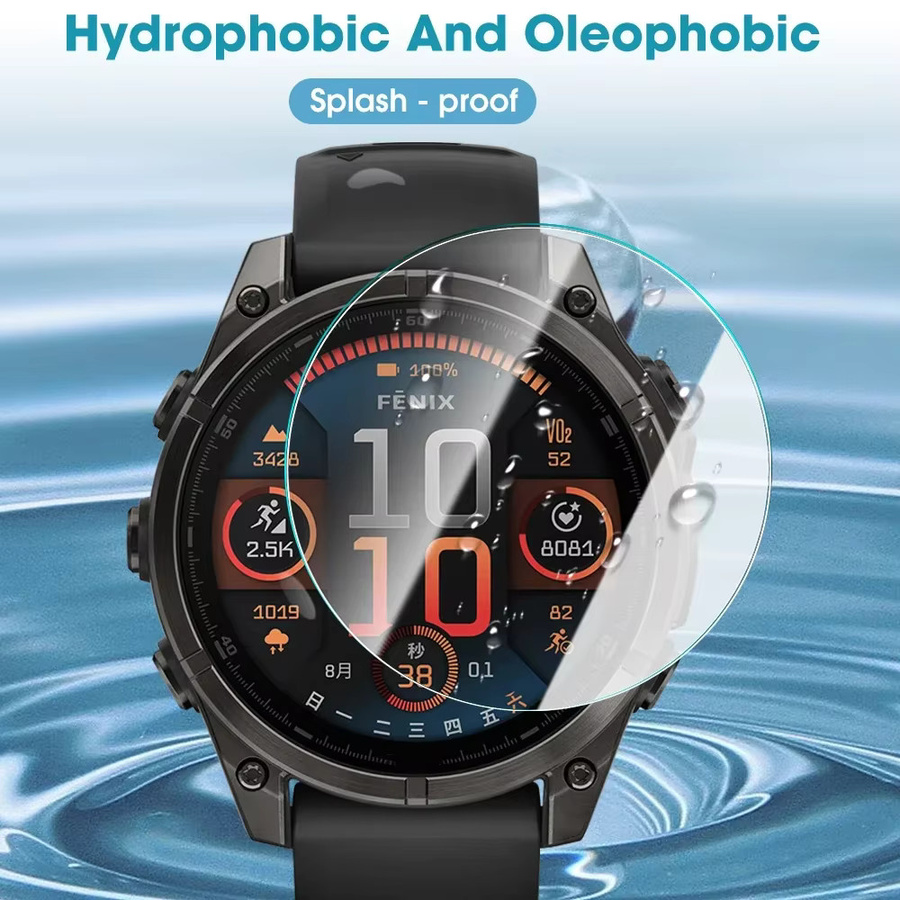 Displayschutzfolie Garmin Fenix 8, HD-Hartglas, 1-2er-Pack, transparent - Bild 5