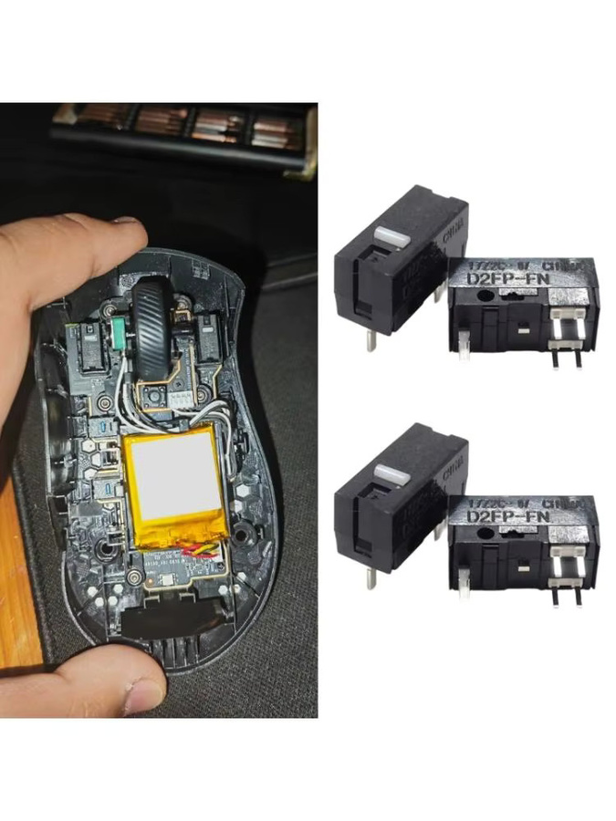 Asus B95C 4-teiliges Schalter-Taste Set für ROG III Point 36K und ROG Chakram X Gaming-Maus-Mikroschalter in Schwarz - Bild 7