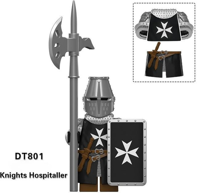 BELA Medieval II Warfare Römischer Soldat Teutonic Knights War Horse Actionfiguren, grau, ab 6 Jahren - Bild 1