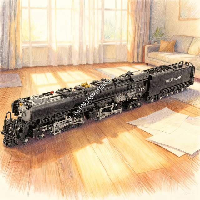 Platinum Challenger Union Pacific Challenger Dampfzug, Modellbausatz, 2.094 Teile - Bild 1