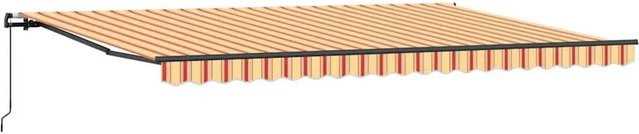 vidaXL Einziehbare Markise Gelb-Orange aus Polyester und Stahl B: 500 cm, H: 300 cm - Bild 1