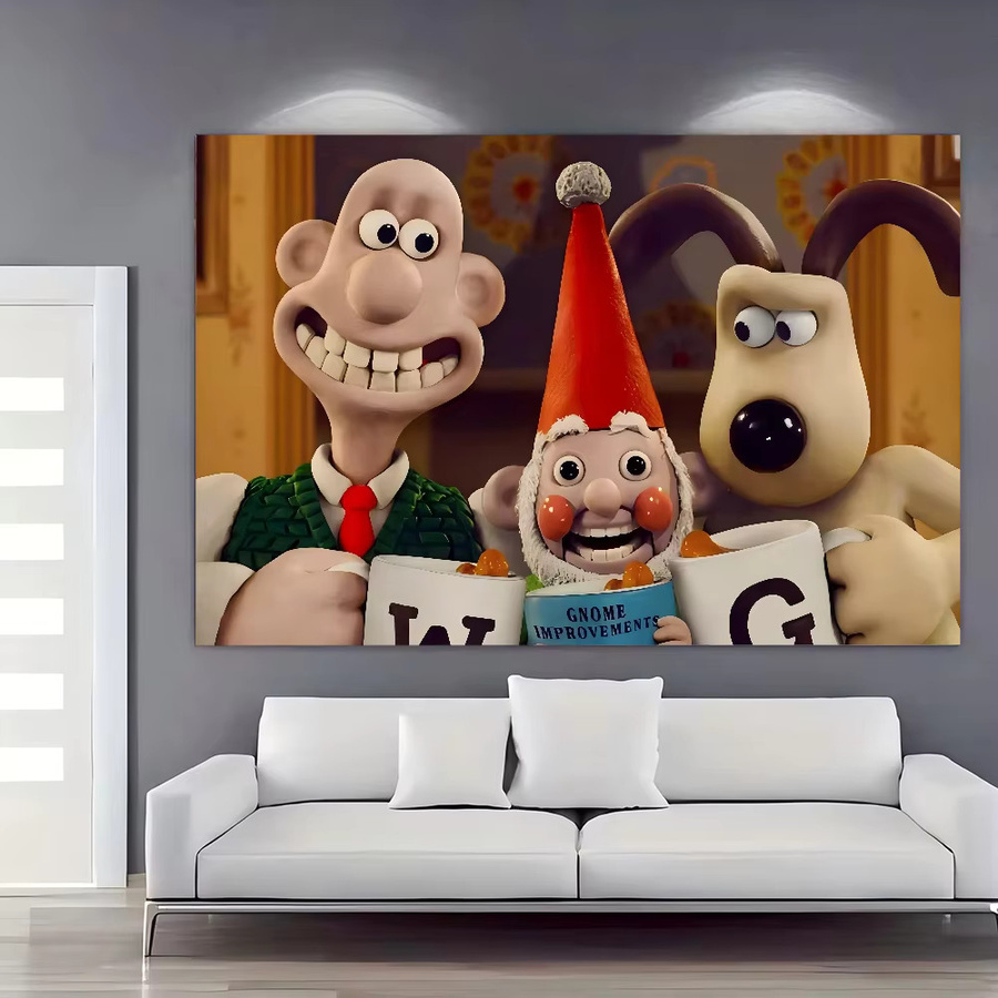 Personalisierbares Walle und Gromit Geburtstag Party Banner als dekoratives Poster für Kinderzimmer und Fotografie, Mehrfarbig - Bild 2