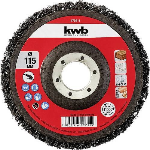 Kwb Reinigungsscheibe für Metall und Stein, Farbe: Schwarz, Durchmesser: 115 mm - Bild 1